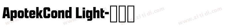 ApotekCond Light字体转换